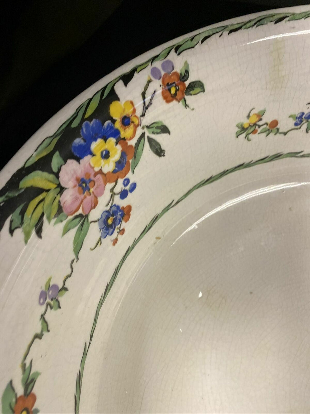 Swinnertons 1930's Very Large pottery bowl Pink 41cm Very Rare Bowl - (8122)