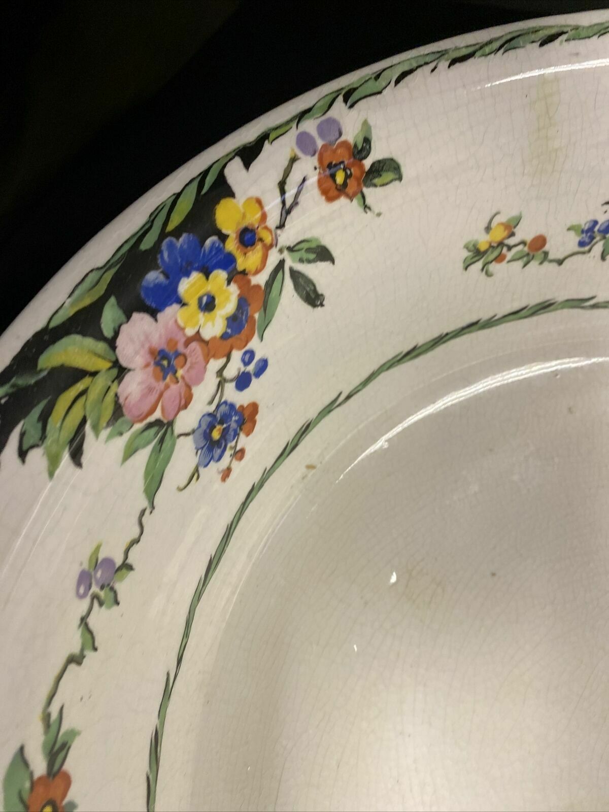 Swinnertons 1930's Very Large pottery bowl Pink 41cm Very Rare Bowl - (8122)