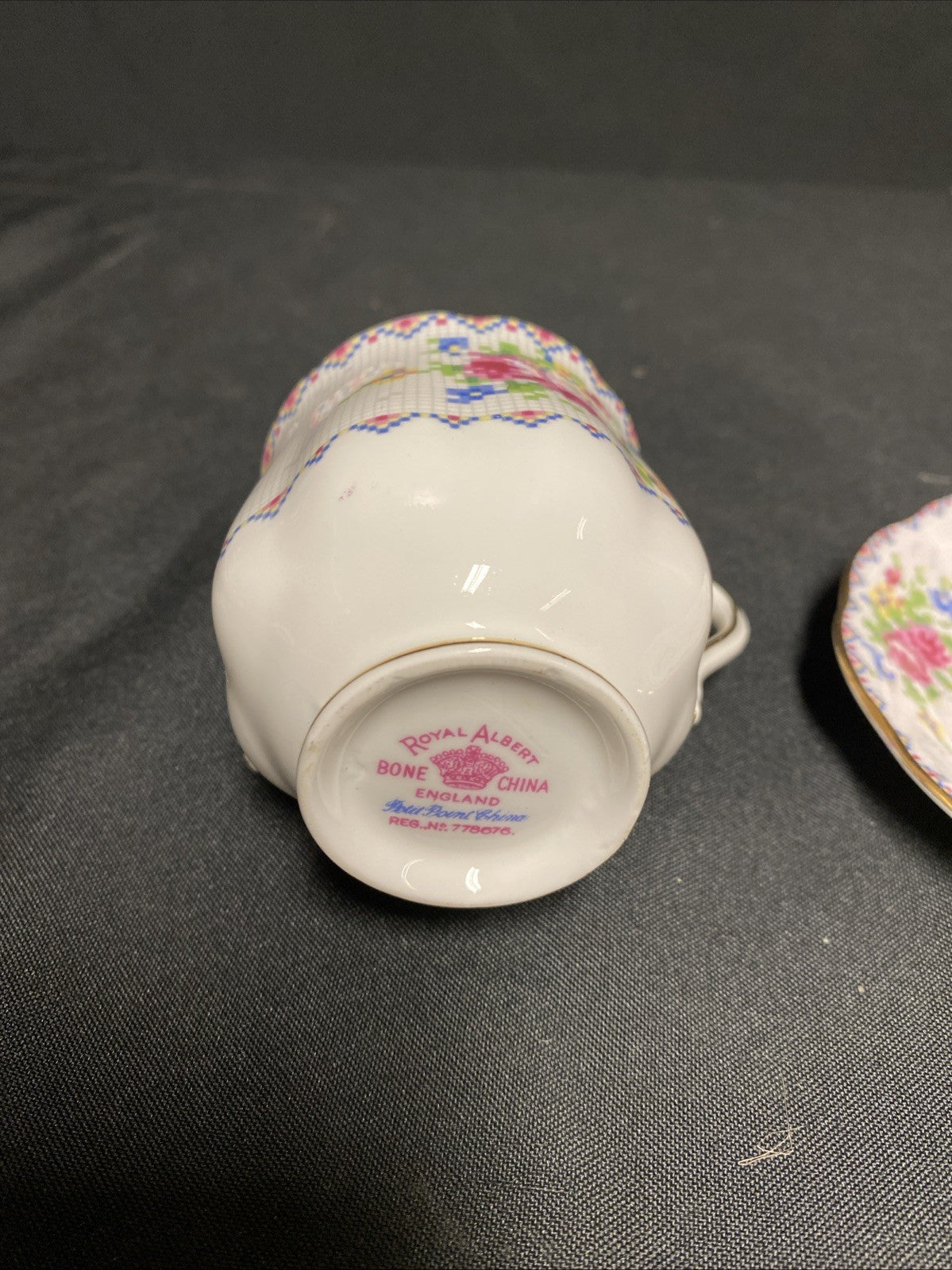 Royal Albert Bone China Petit Point RD778676 Tea Cup & Saucer - (1758)