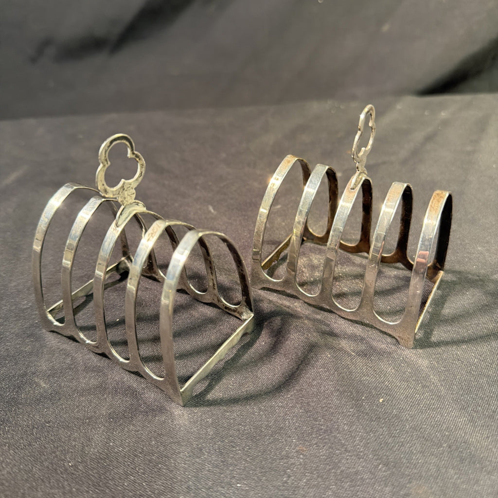 Solid Silver Toast Racks Pair 1940 Cooper Brothers and Sons 82g - (2060)