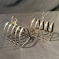 Solid Silver Toast Racks Pair 1940 Cooper Brothers and Sons 82g - (2060)