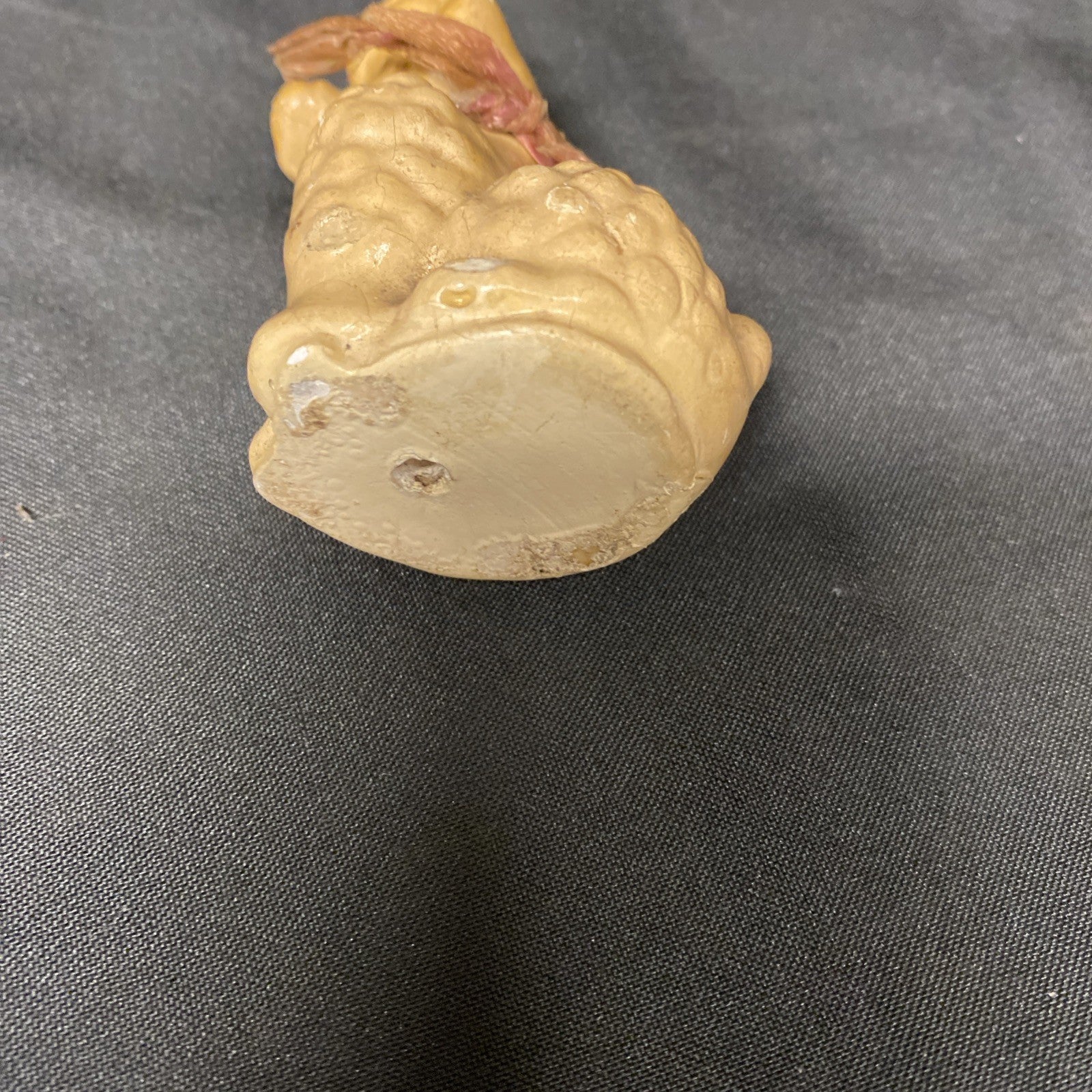 Vintage 1950's Chalkware Dogs / Poodles Pair Cream and Black - (1448)