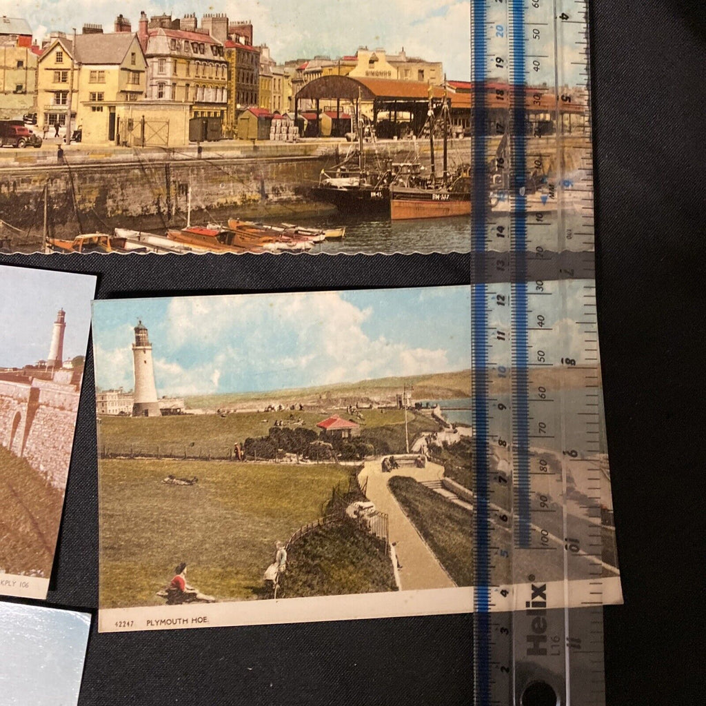 Vintage Harvey Barton Topographical Postcards PLYMOUTH x 8 - (8954)