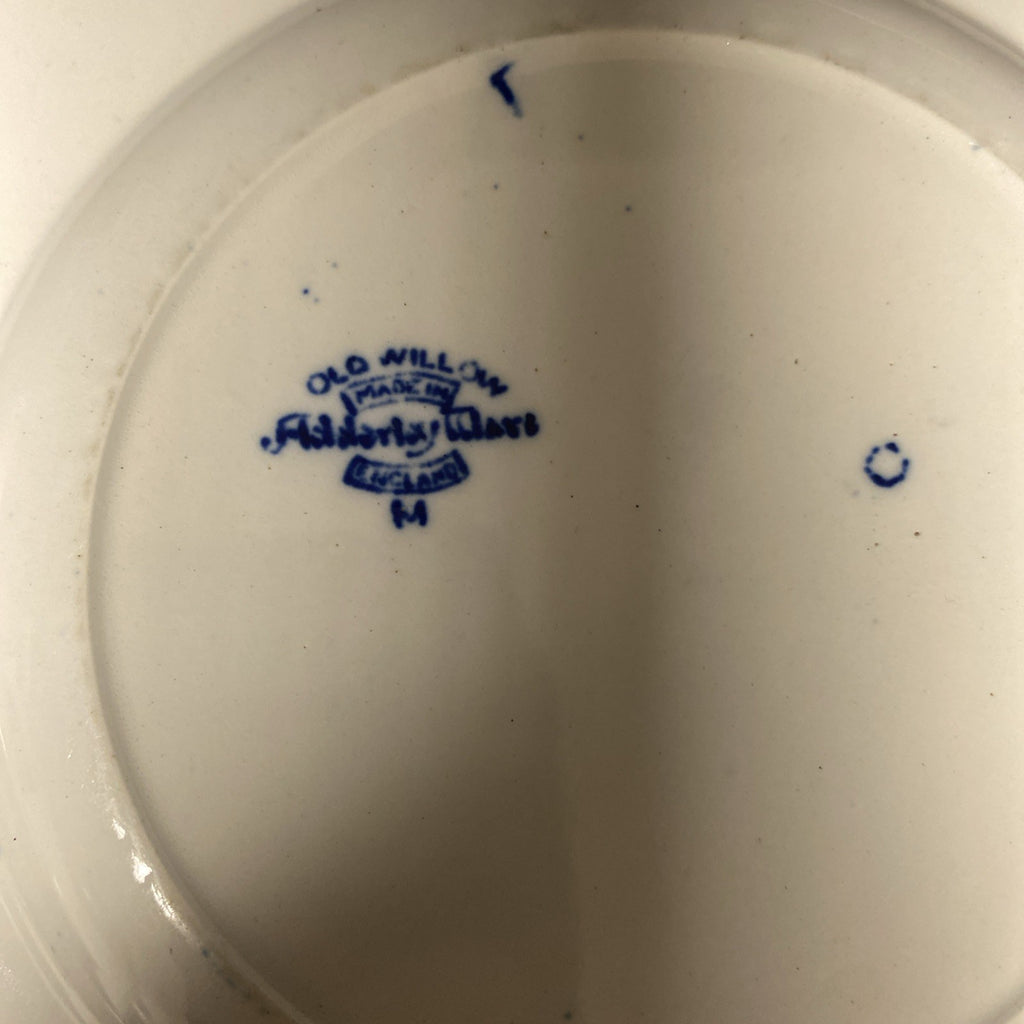 Adderley Ware Old Willow 1 Sugar Bowl 2 x side plates 1 x saucer 1 x Bowl- (1719)