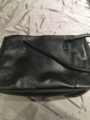 MONARCH Airlines Collectible Air Host Black Leather Effect Handbag OK Condition
