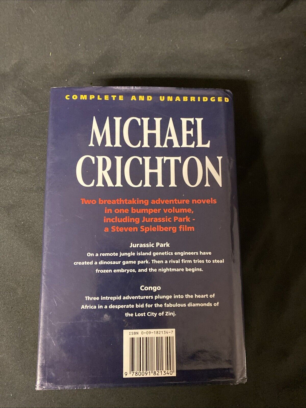 Jurassic Park and Congo by Michael Crichton (1993 Hardcover & DJ | VGC) -(5853)