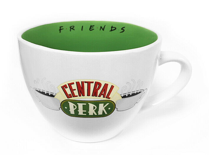 MUG Ceramic Boxed Cappuccino Shape & Stencil - TV - Friends Central Perk (White)