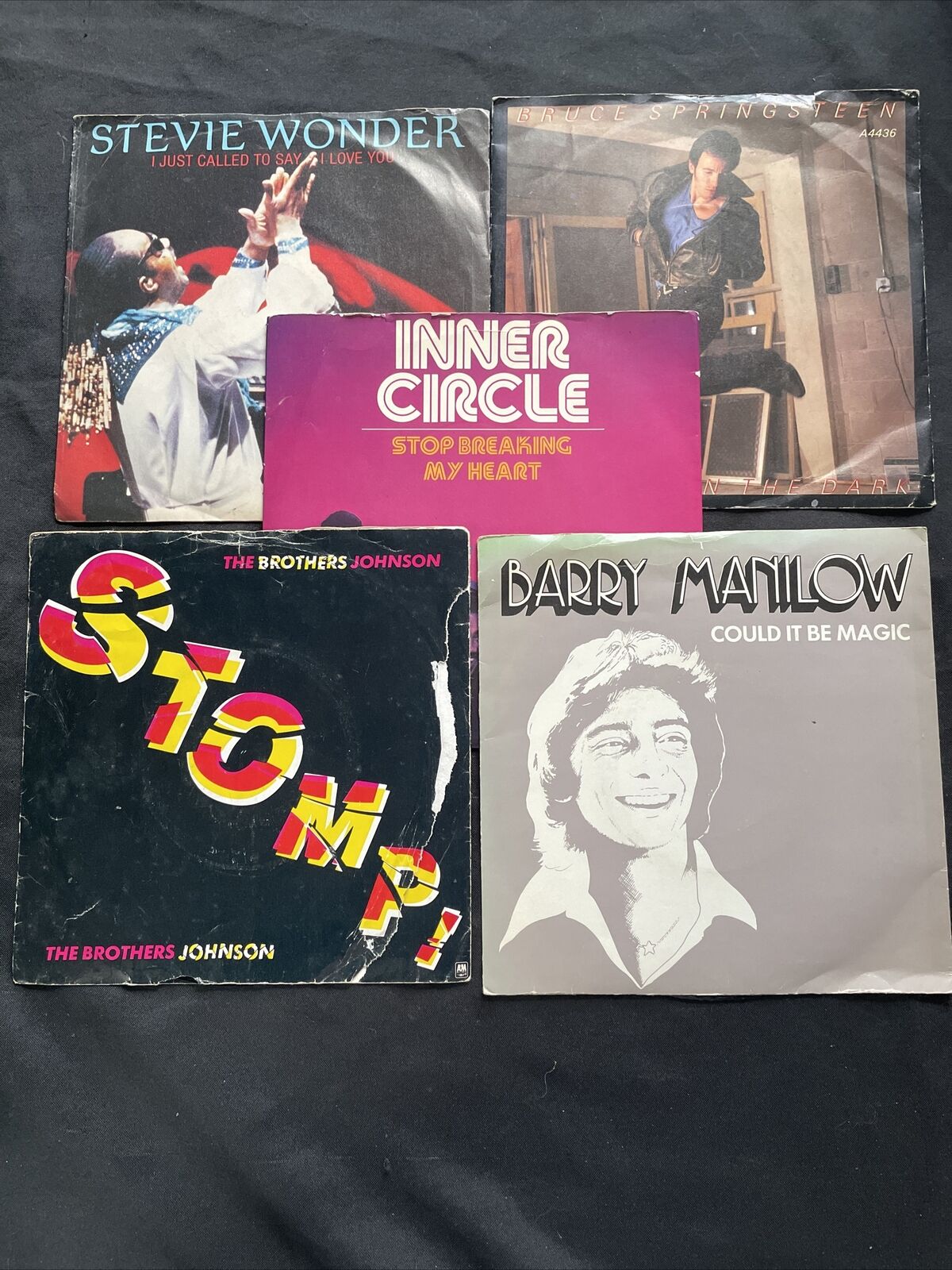 Vinyl Records 7" Singles 5x 80's Bruce Springsteen, Inner Circle, Manilow - 9431