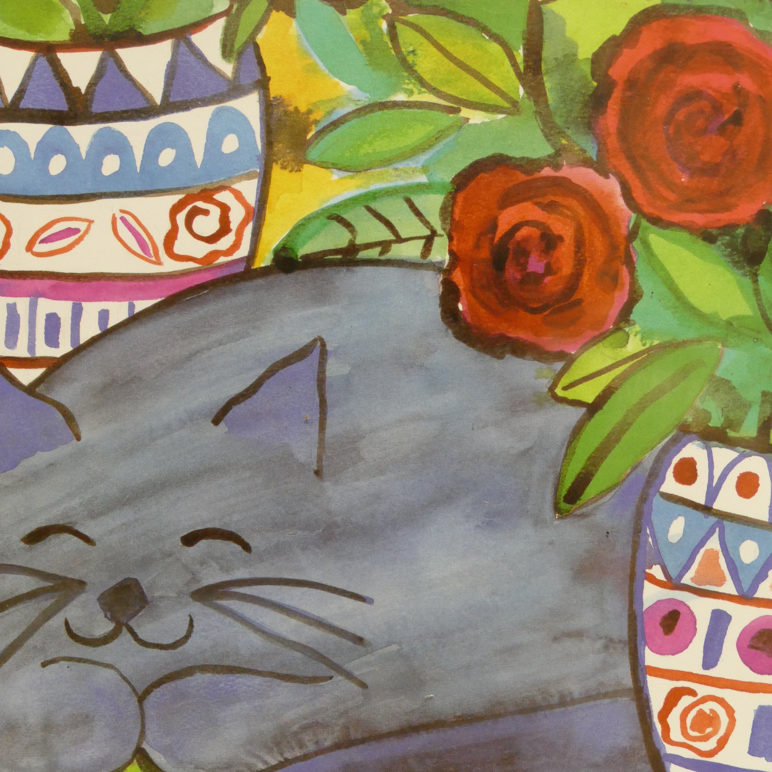 Pine Framed 38cm x 32cm Picture - Lisa V Keaney Afternoon Nap - (9240)