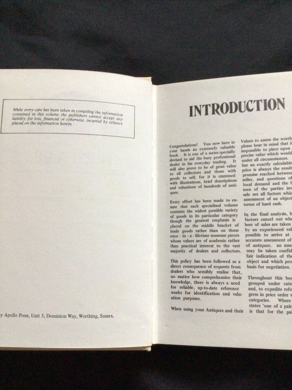 BOOK - Lyle pocket Antiques & Their Values 1976 - FURNITURE - (8574)