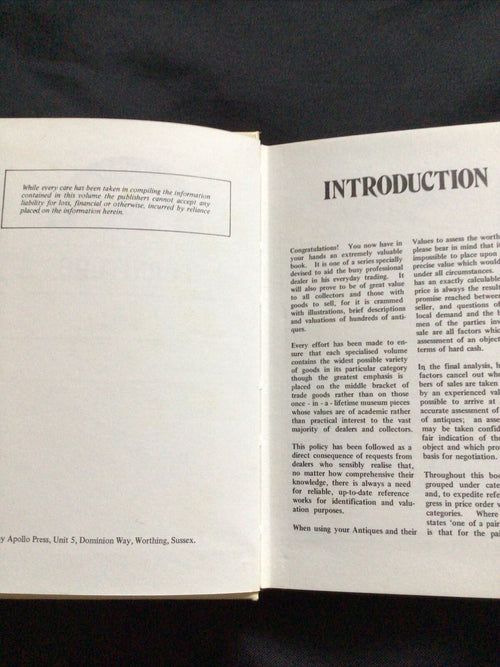 BOOK - Lyle pocket Antiques & Their Values 1976 - FURNITURE - (8574)