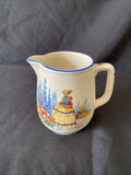 Antique Cream Jug Oxford Backstamp Sadler? Crinoline Lady Design 8cm tall (5832)