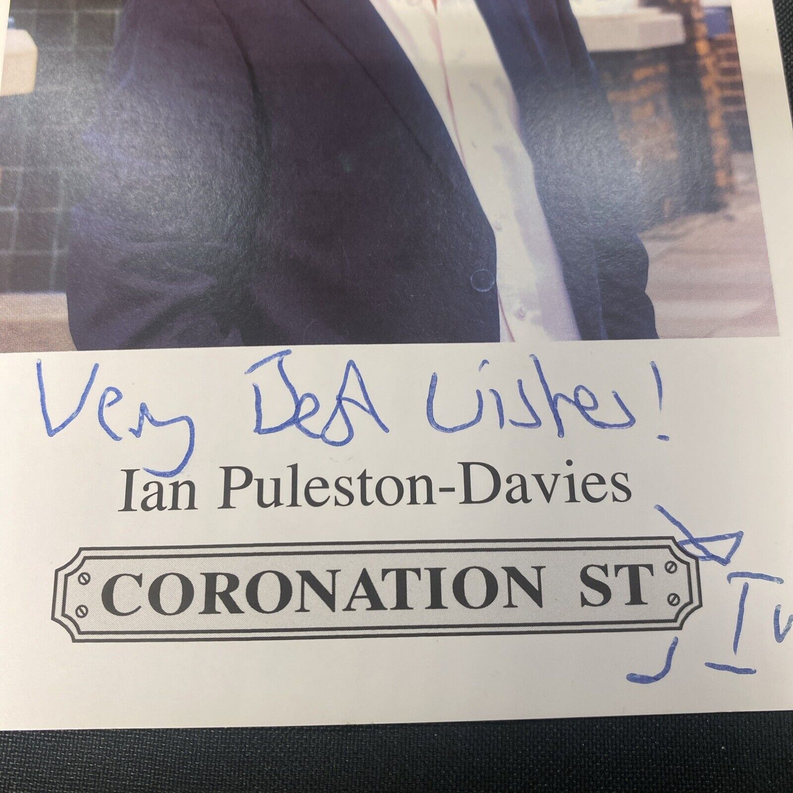 Coronation Street Ian Puleston-Davies Genuine Autographed fan card photo (8925)