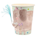 BULK BUY 10 x Paper cup x 8 Elephant Cup with tassel trunk - Paperchase