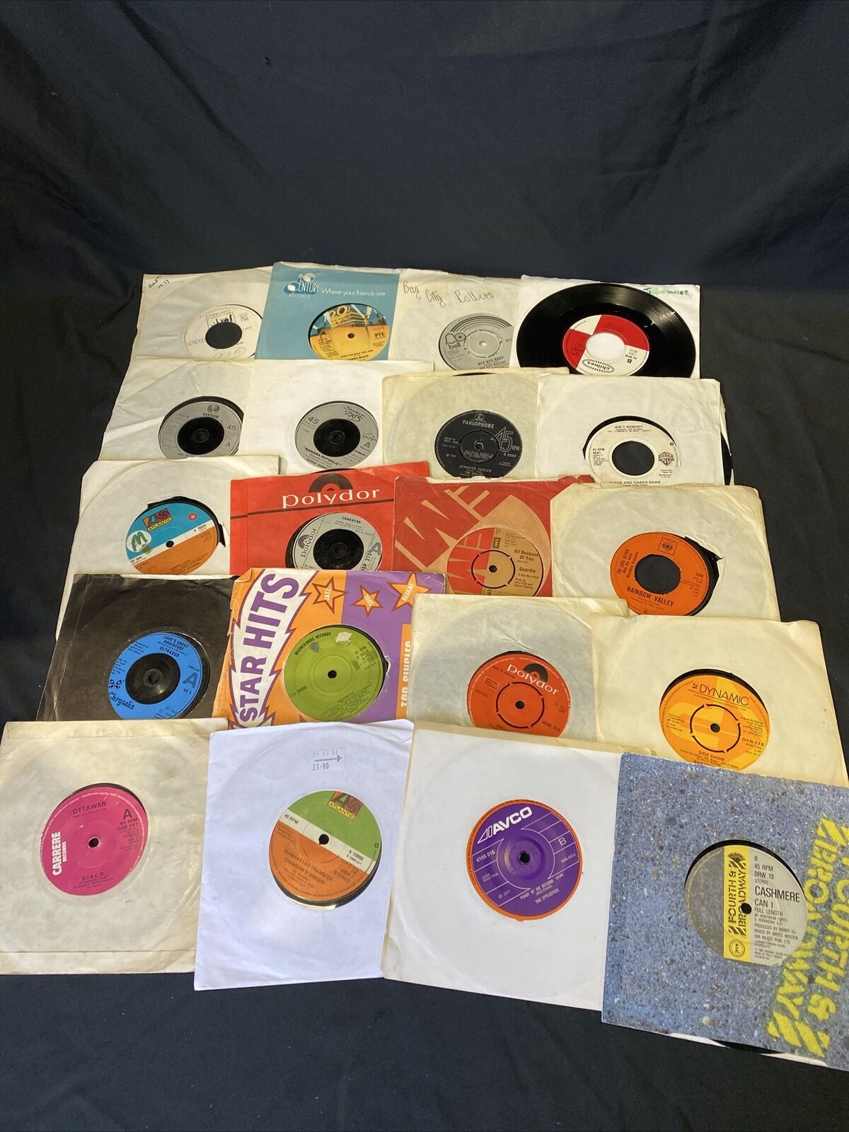 Vintage 1980's 7" Singles x20 Bay City Rollers Barry White Ultravox + More (8362