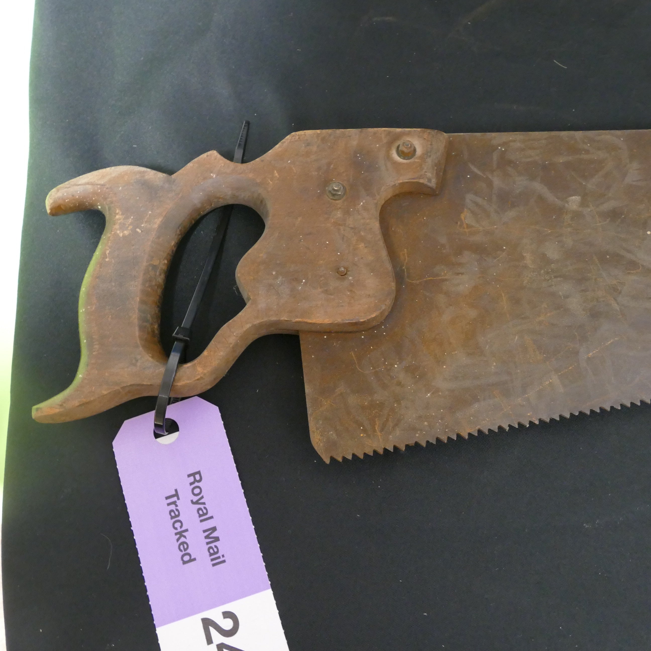 Antique Large Wood saw 79cm with good Blade Solid Carpenters - (9295)