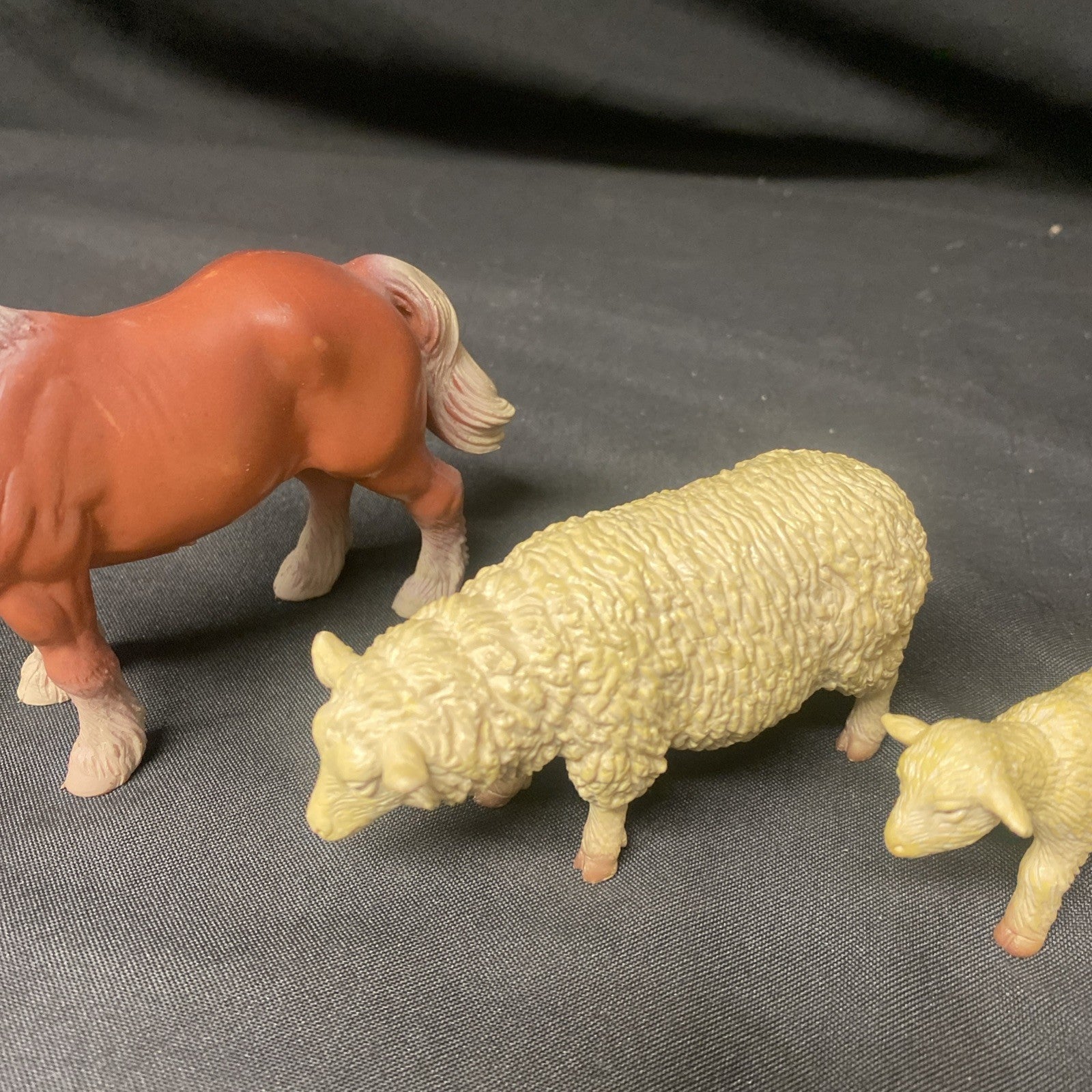 Bullyland Hand Painted Made in Germany Sheep Lamb Stallion Vintage - (1663)