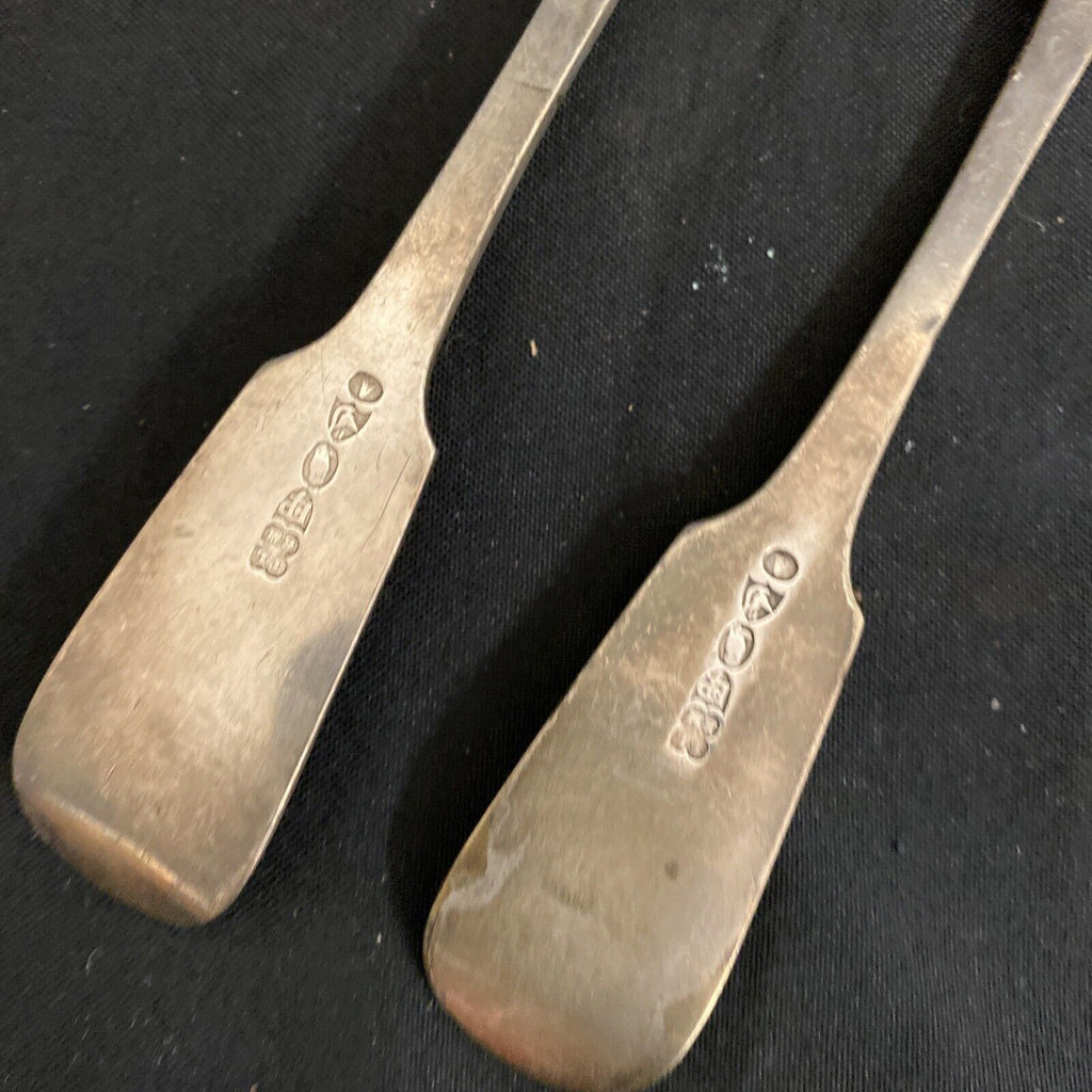 Antique Pair Silver Plate Forks Thomas Latham Ernest Morton c1896 Birm. - (9160)