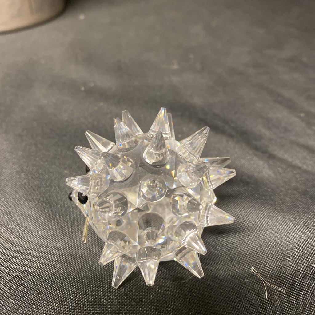 Swarovski Silver Crystal Hedgehog with silver whiskers 5cm Boxed - (1605)
