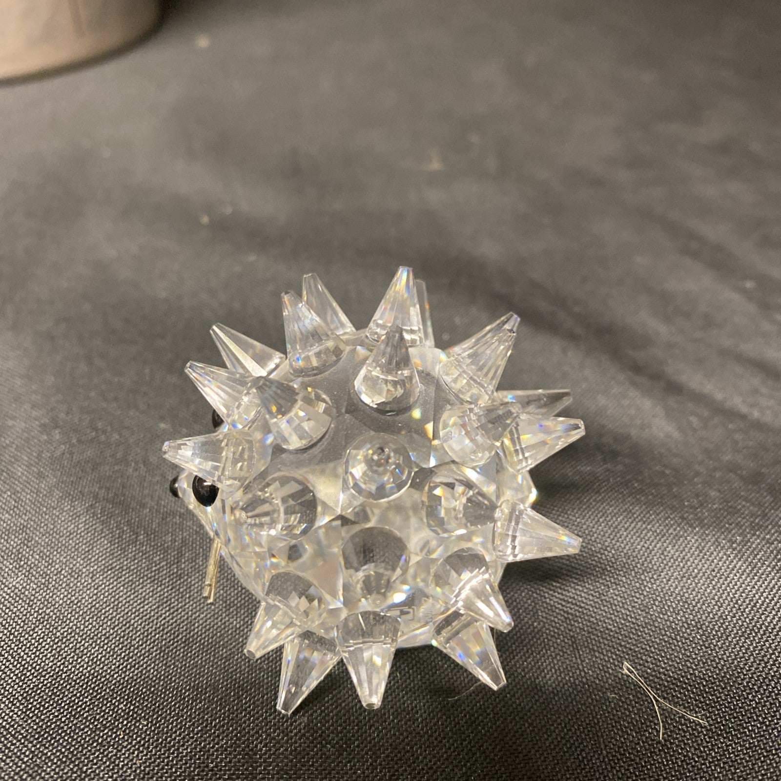 Swarovski Silver Crystal Hedgehog with silver whiskers 5cm Boxed - (1605)