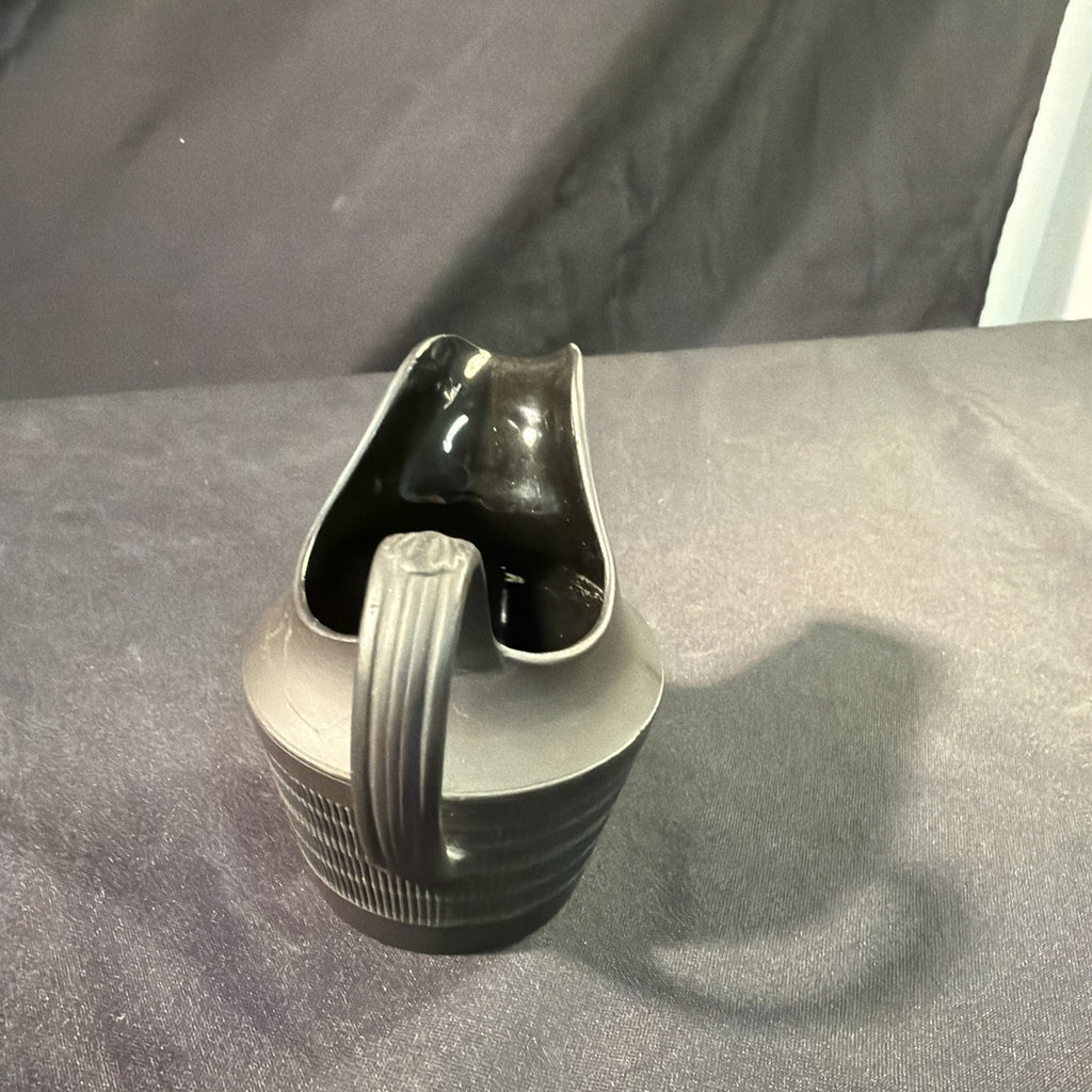 Vintage Black Basalt Jug / Creamer 9cm tall Wedgwood? - (1983)