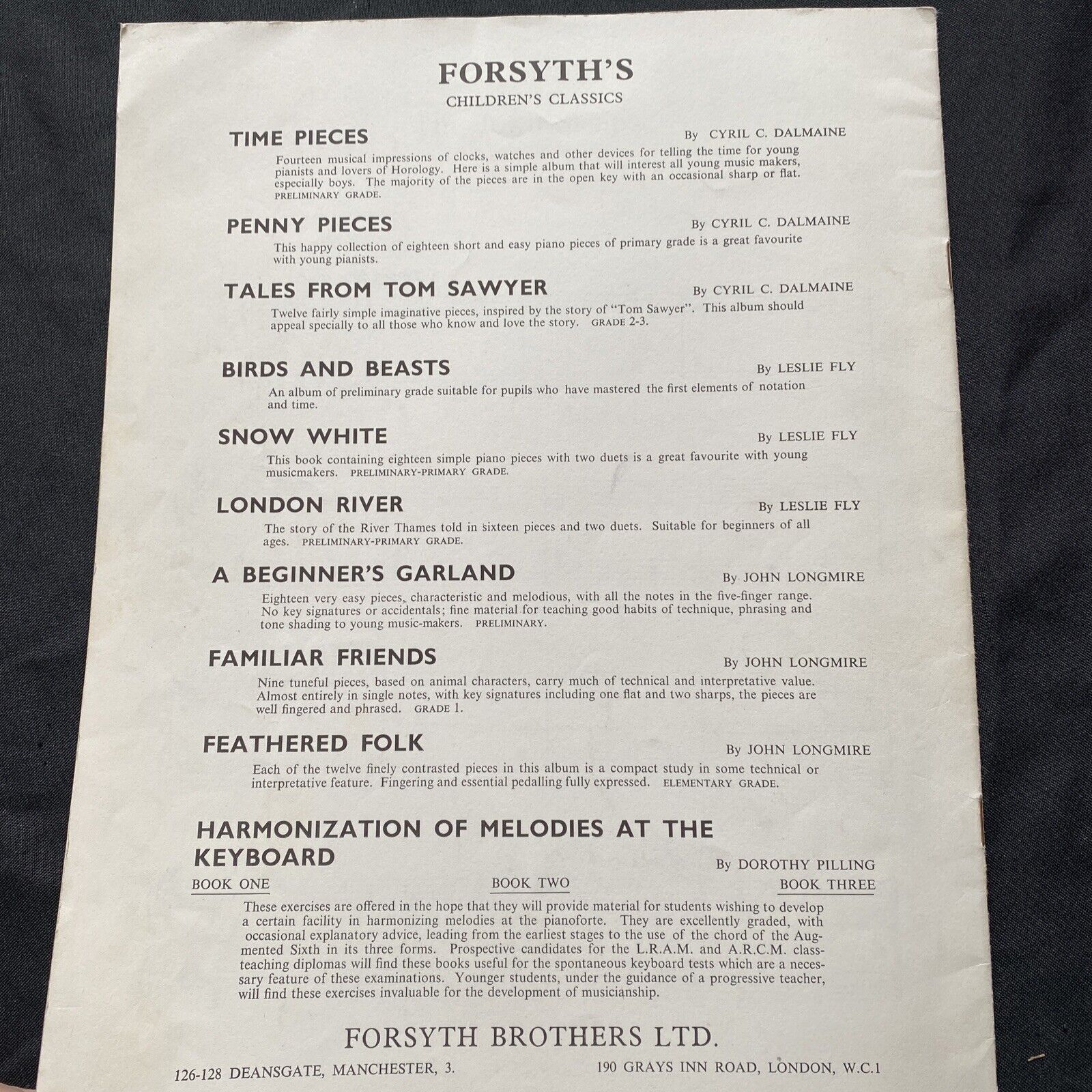Piano Music Book 1935 Rag Tag and Bobtail , Forsyth - (9586)