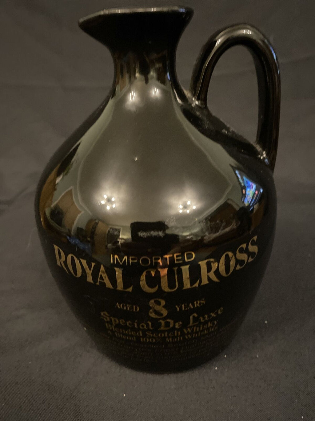 Vintage Whisky Jug Ceramic Decanter Rare  Royal Culrose - (8451)