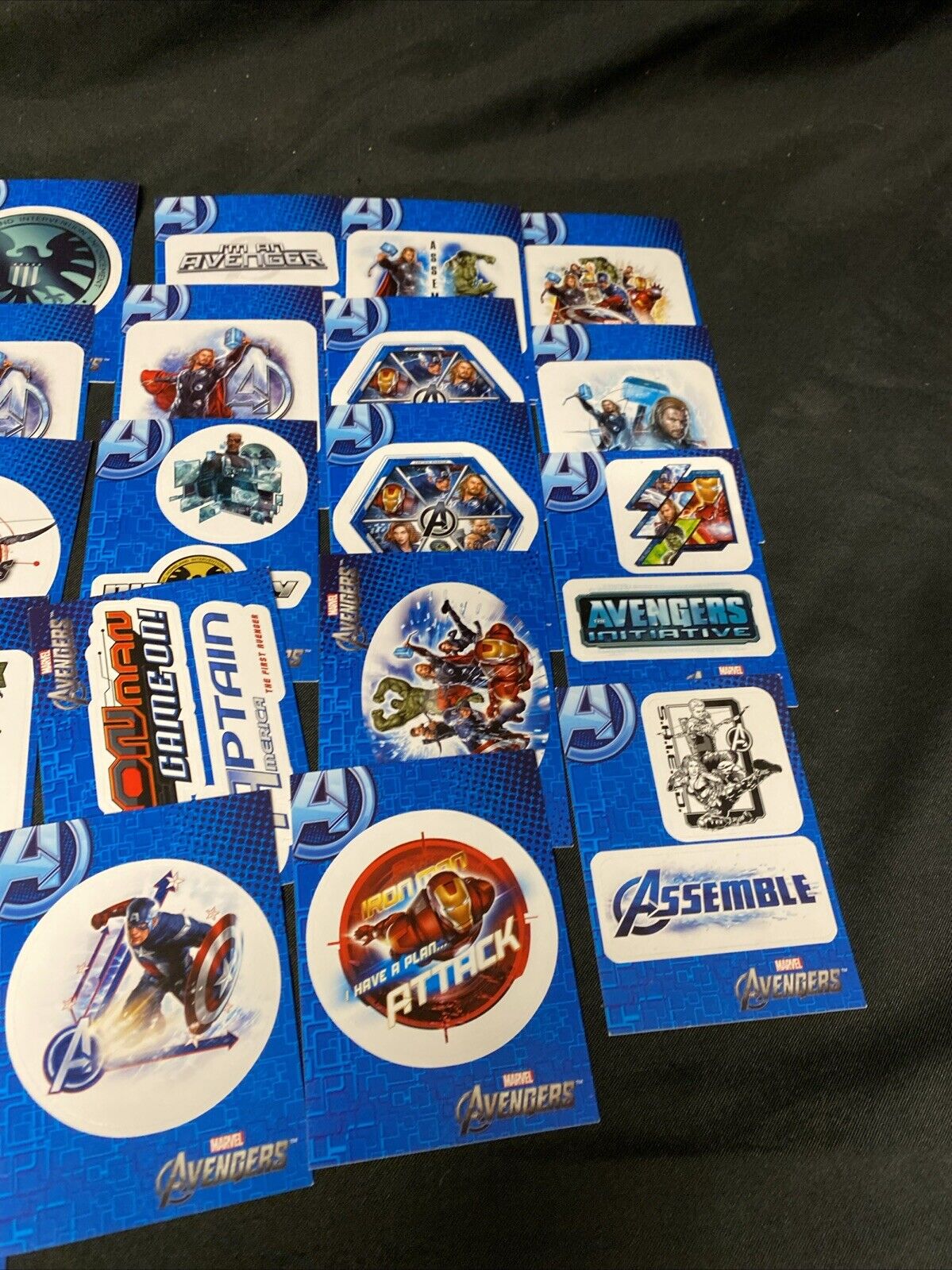 Upper Deck 2012 Marvel Avengers Assemble 29 Sticker Cards - (5581)