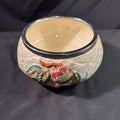 Shorter and Son Ltd Majolica Berries Vintage Bowl with metal rim - (2099)