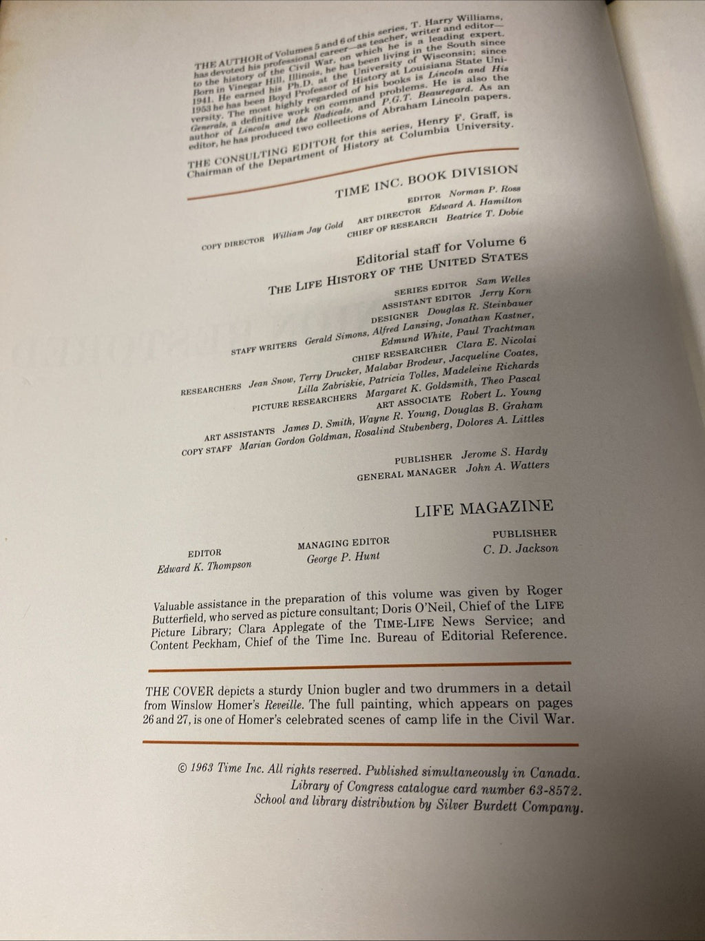 Book - The Life History of the USA Vol 6 The Union Restored - H Williams - 1963 (1507)