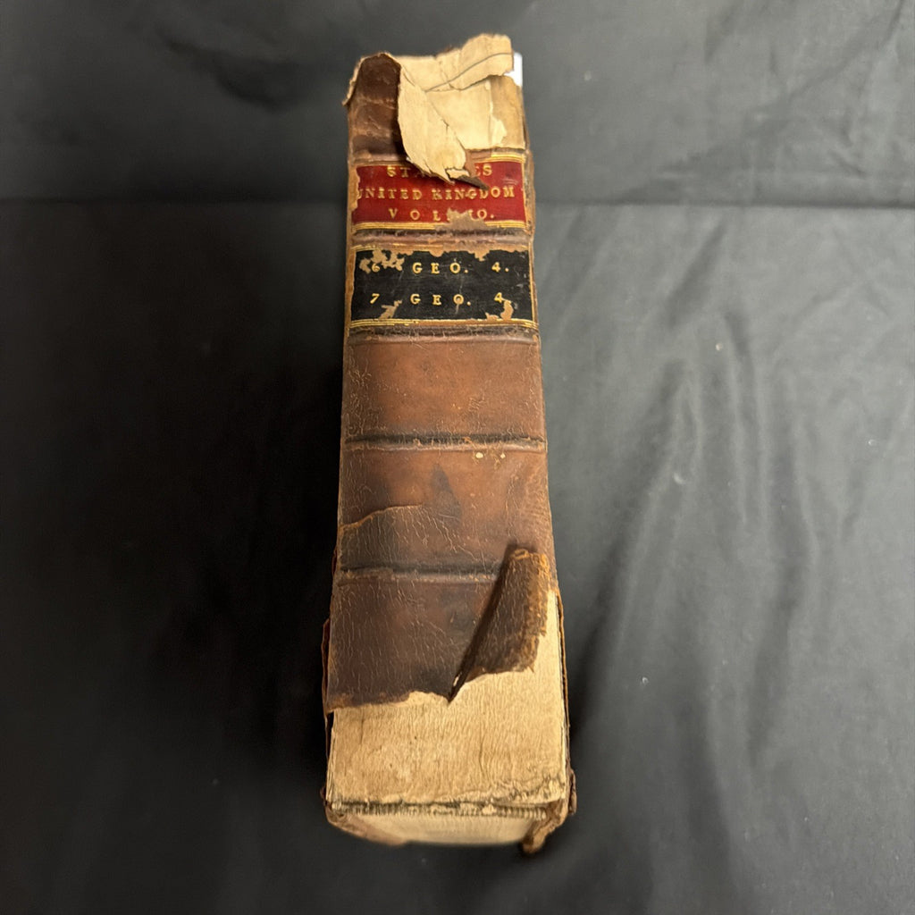 The Statutes of United Kingdom George IV 1825 to 1826 Vol 10 huge Book - SKU (1910)