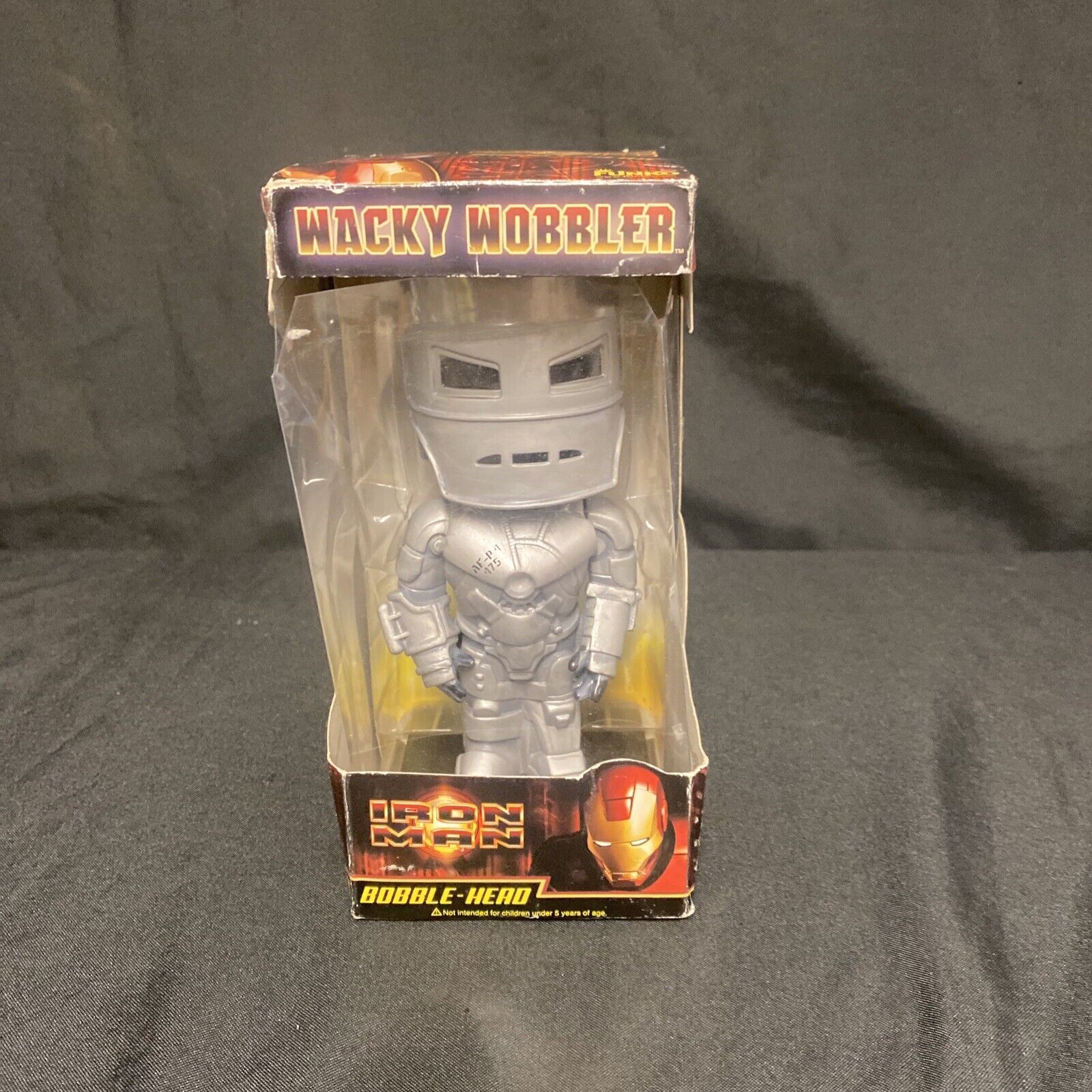 FUNKO Wacky Wobbler 2008 Iron Man Mark 1 Bobble Head RARE - (8634)