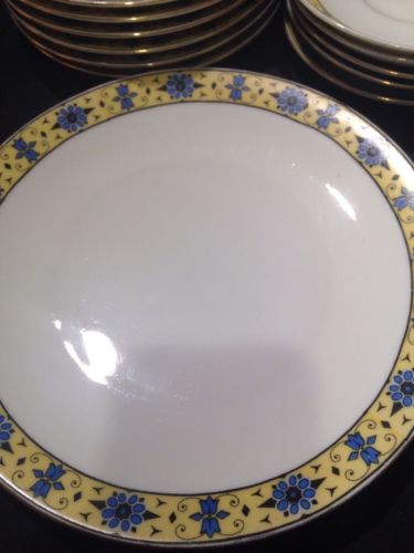 Victoria China Czechoslovakia Hand Painted Pattern 202 - 15 Pcs Yellow (1502)