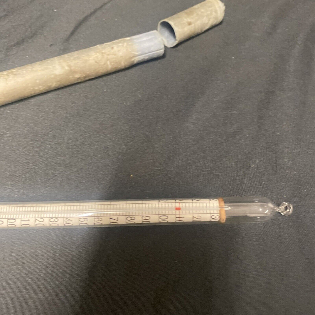 Vintage Glass Geo. FOWLER LEE & Co. Ltd Jam & Sweet bottling thermometer - (9337