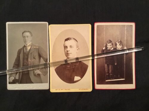 Victorian CDV Cabinet Photo - 1890 Payne Aylesbury X 3 Same Child Man (2311