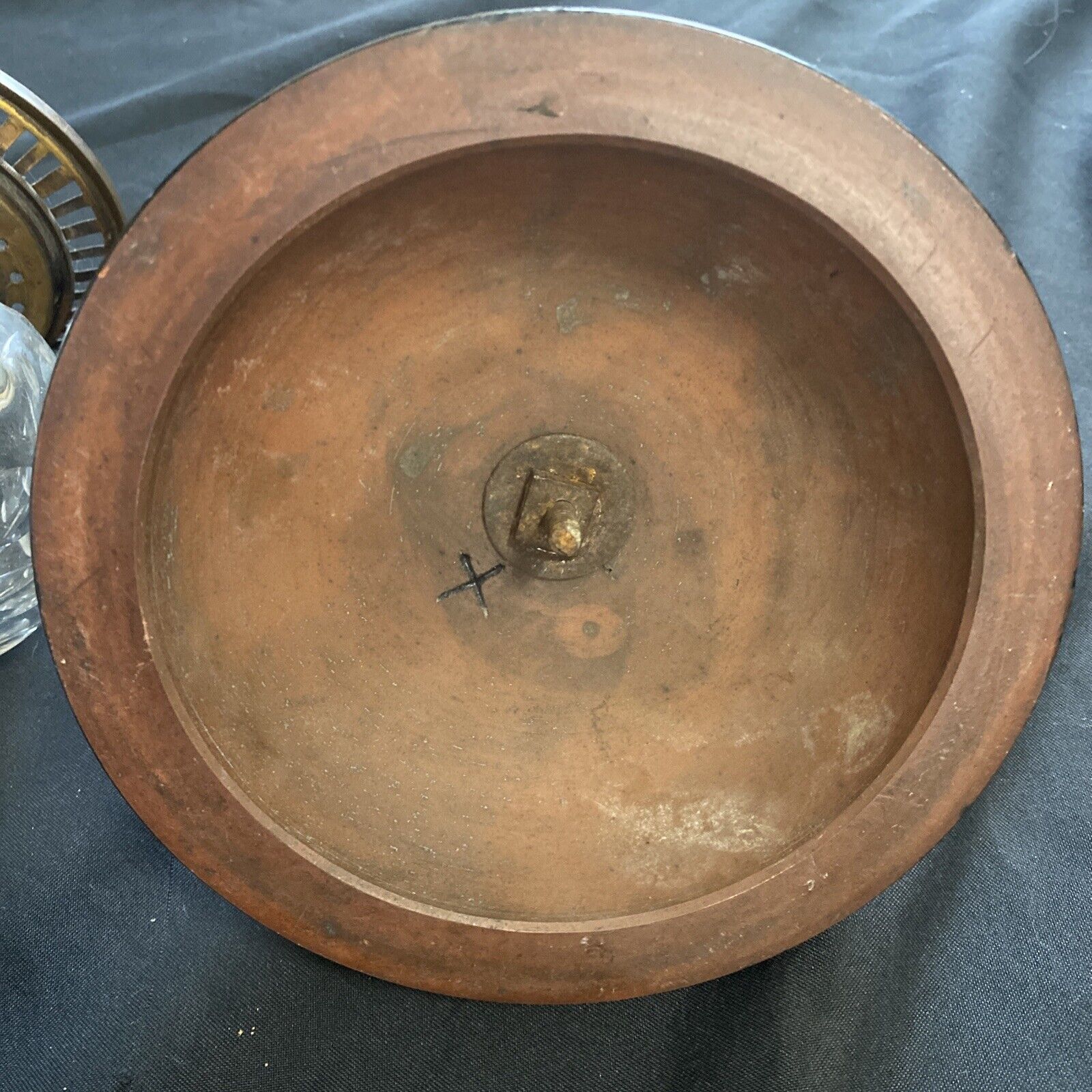 Oil Lamp brass Victoria Patent Aladdin chimney glass bulb - 9402