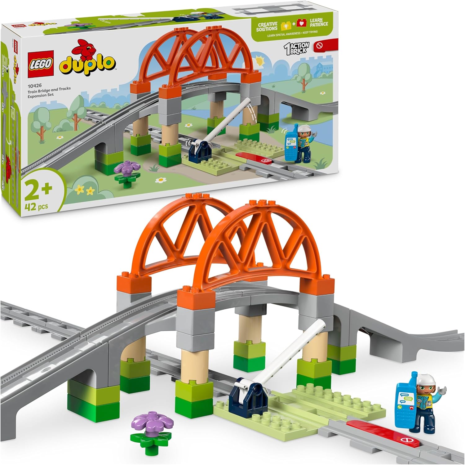 LEGO DUPLO - Town: Train Bridge & Tracks Expansion Set - 10426