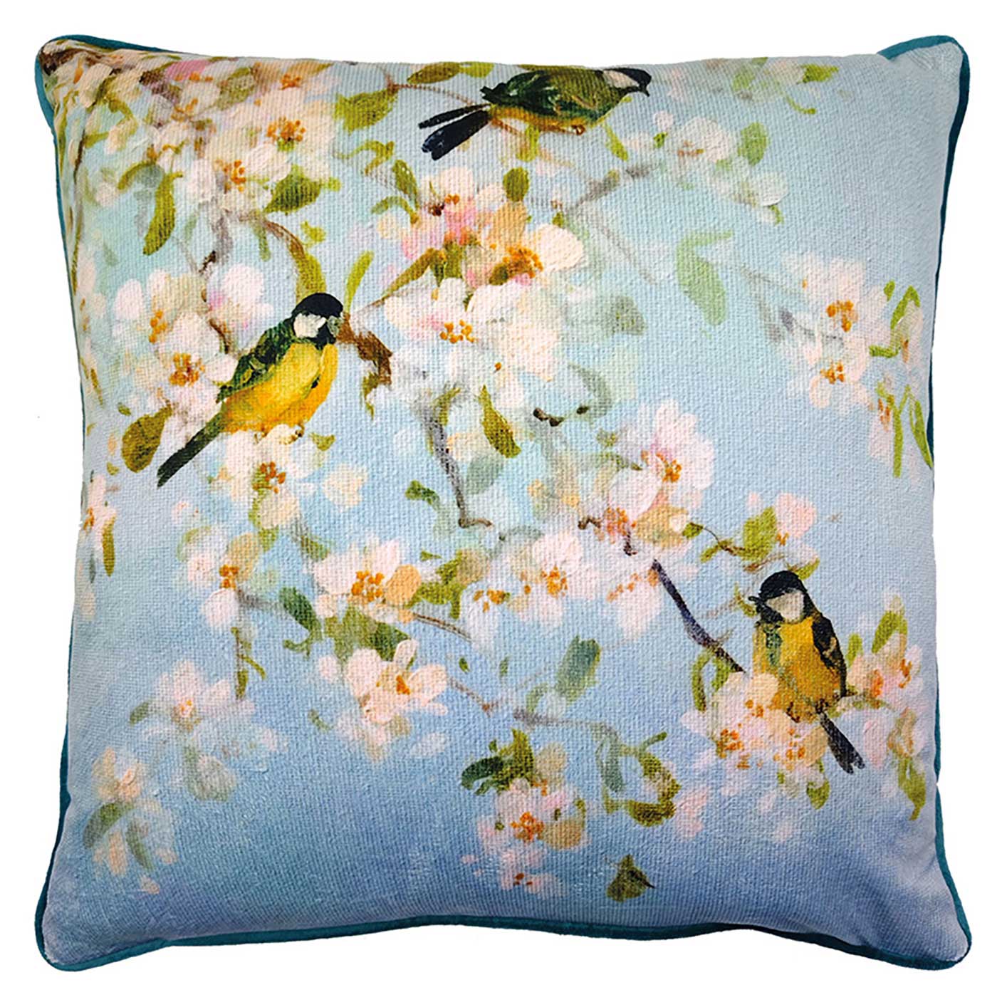 Fletcher Prentice licensed Pillow cushion - Song Birds and Apple Blossom 40x40cm