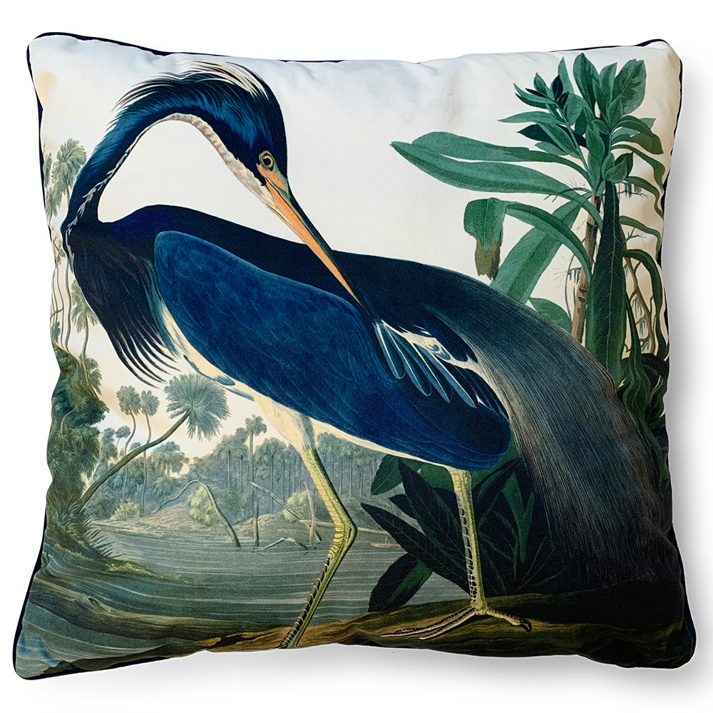 John James Audubon licensed Pillow cushion - Louisiana Heron - Size 55x55cm