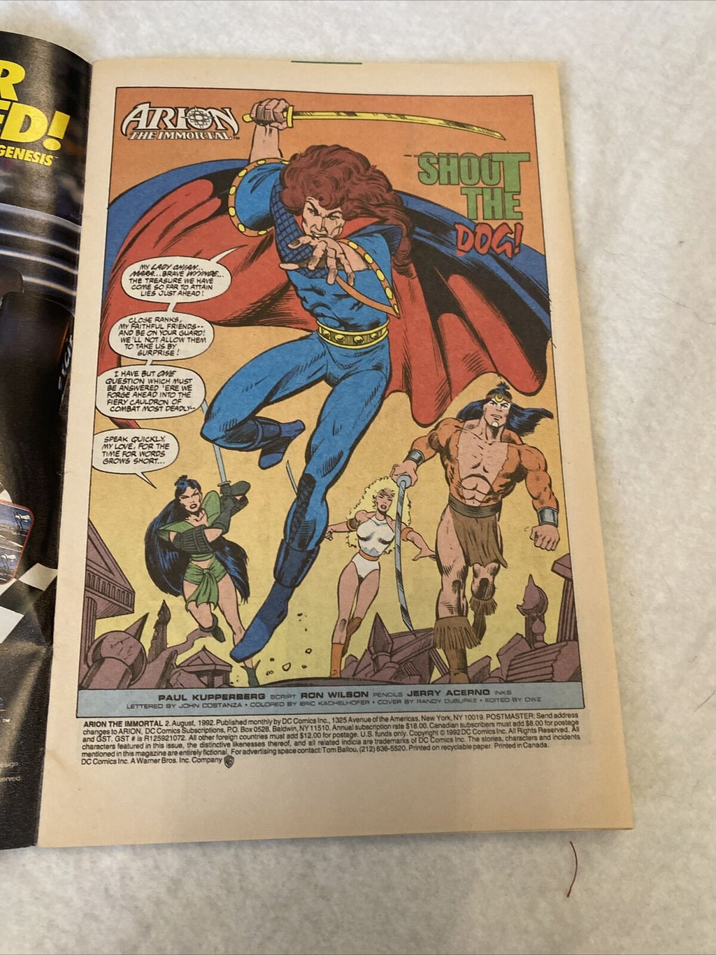 COMIC - DC Comics ARION The Immortal - Aug 1992 - LADY CHIAN (8828)