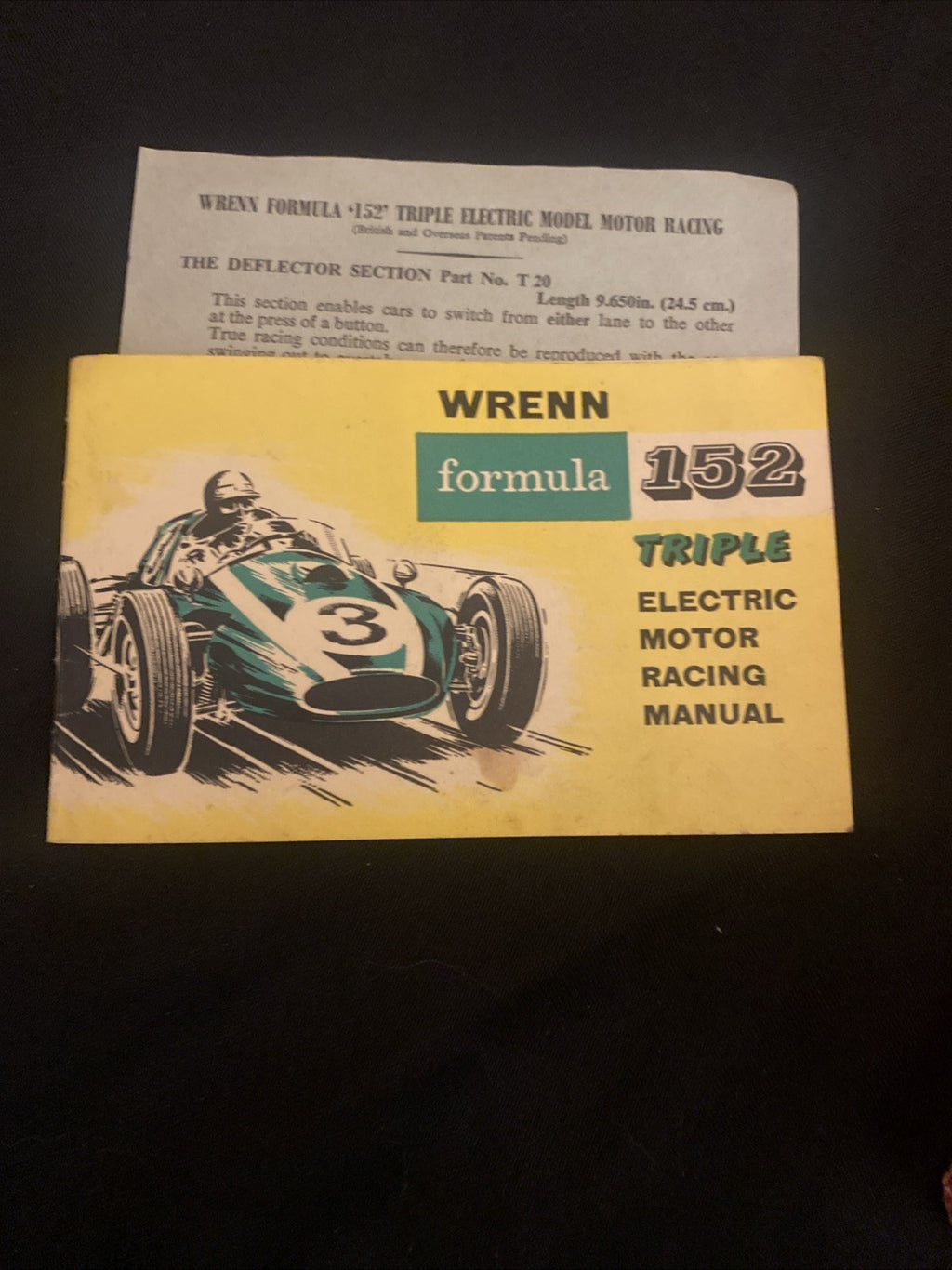 WRENN FORMULA 152 Triple Electric Model Motor Racing Toy 1960's - (1044)