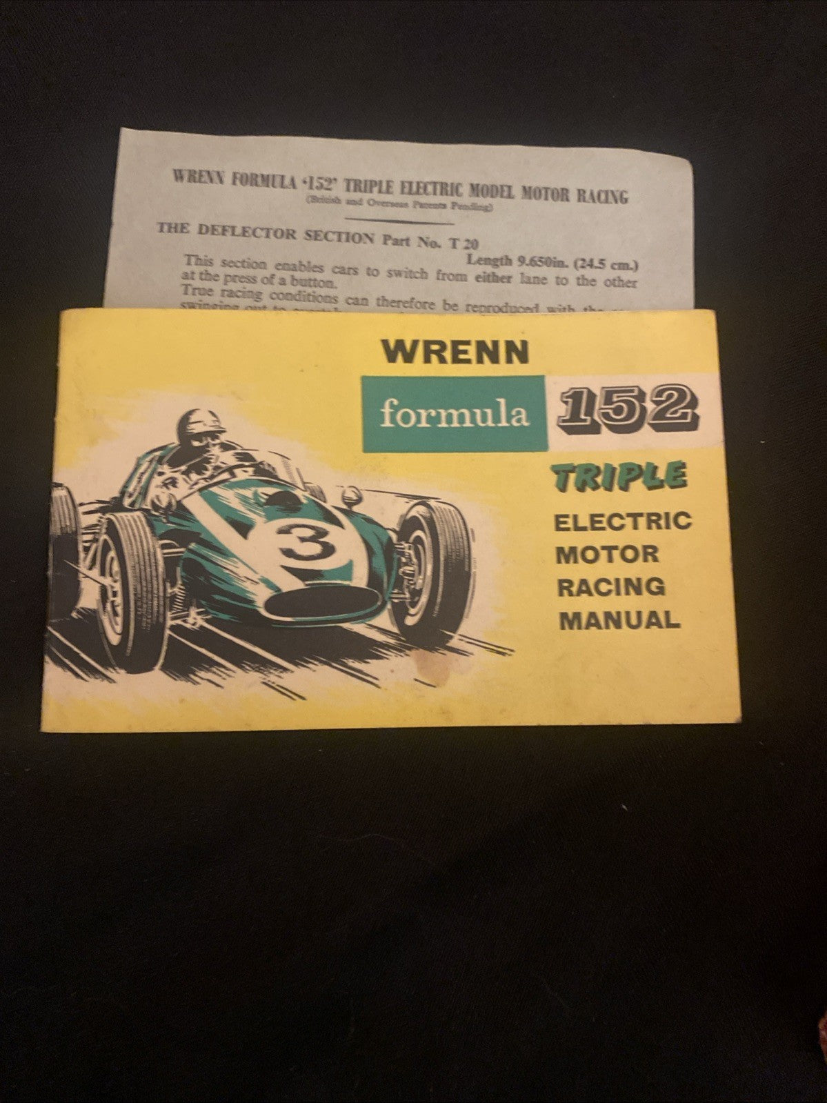 WRENN FORMULA 152 Triple Electric Model Motor Racing Toy 1960's - (1044)