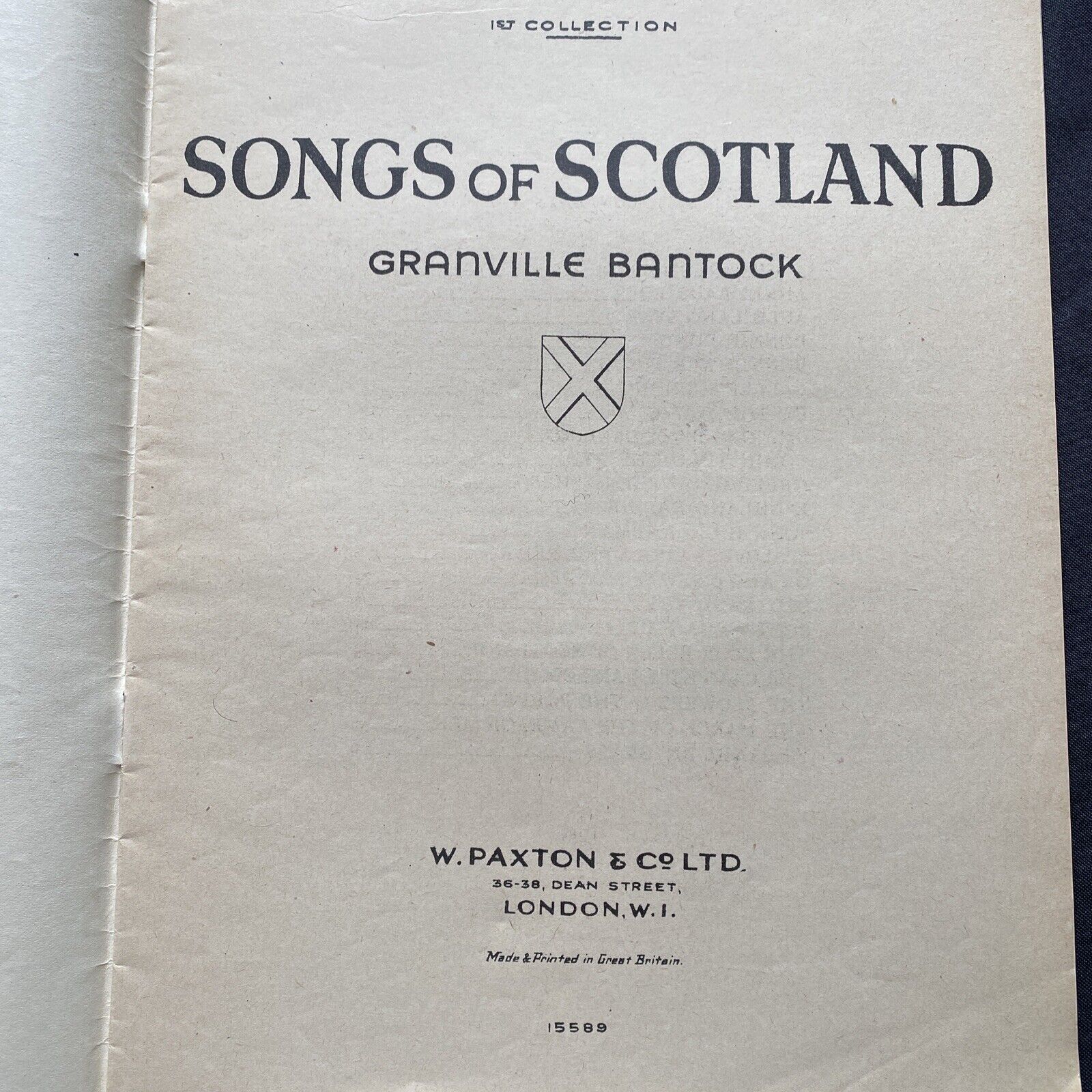 Piano Music Book 1943 Songs of Scotland W. Paxton & co - (9588