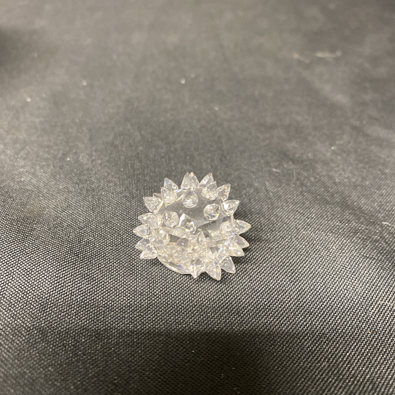 Swarovski Silver Crystal Hedgehog with Silver Whiskers 2cm Boxed -(1606)