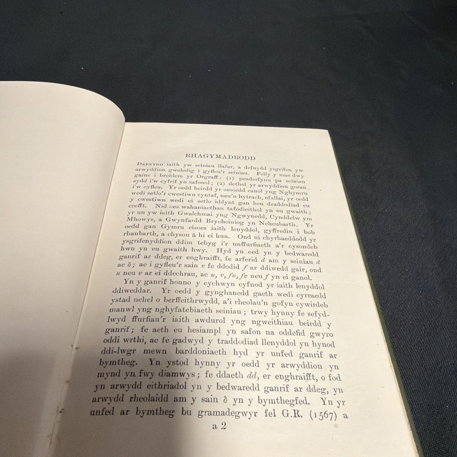 Orgraff Yr Iaith Gymraeg, Prifysgol cymru - Welsh Language book - (1905)