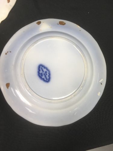 Thomas Dimmock & Co Kaolin Ware No 9 Stoneware Victorian x 3 plates 9" - (6672