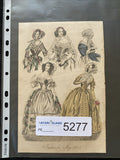 Victorian Regency London Fashion Engraving Plate Antique May 1841 - (5277)