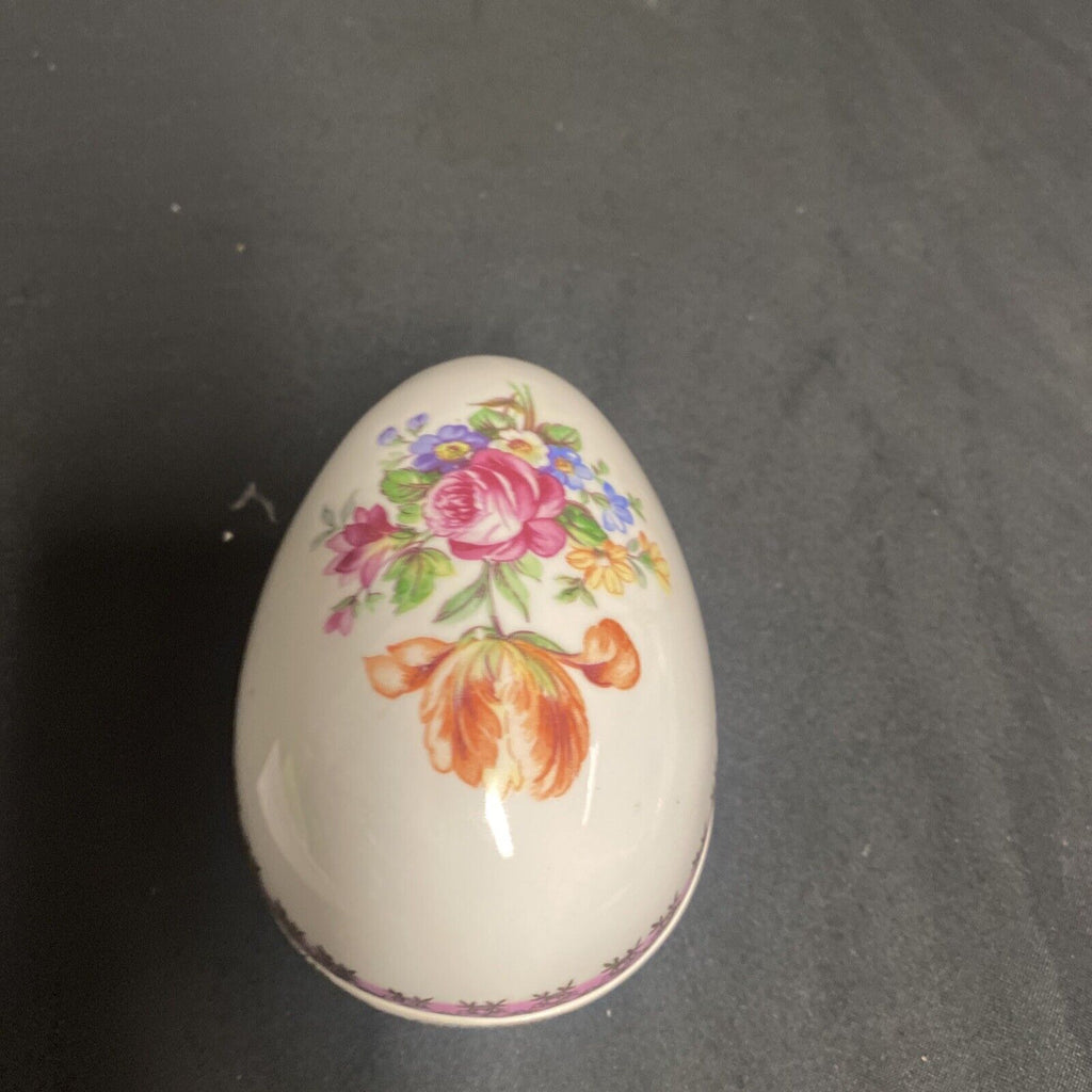 Trinket Box EGG - Bone China Made in Germany by Dresden China Egg - (9200)