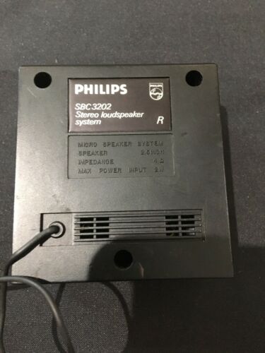 1980'S Philips Stereo Loudspeaker System Model SBC 3202 - WORKING - (6904)
