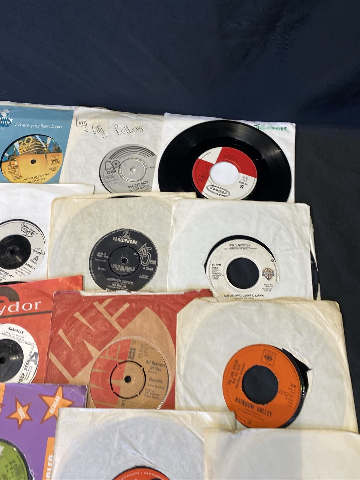 Vintage 1980's 7" Singles x20 Bay City Rollers Barry White Ultravox + More (8362